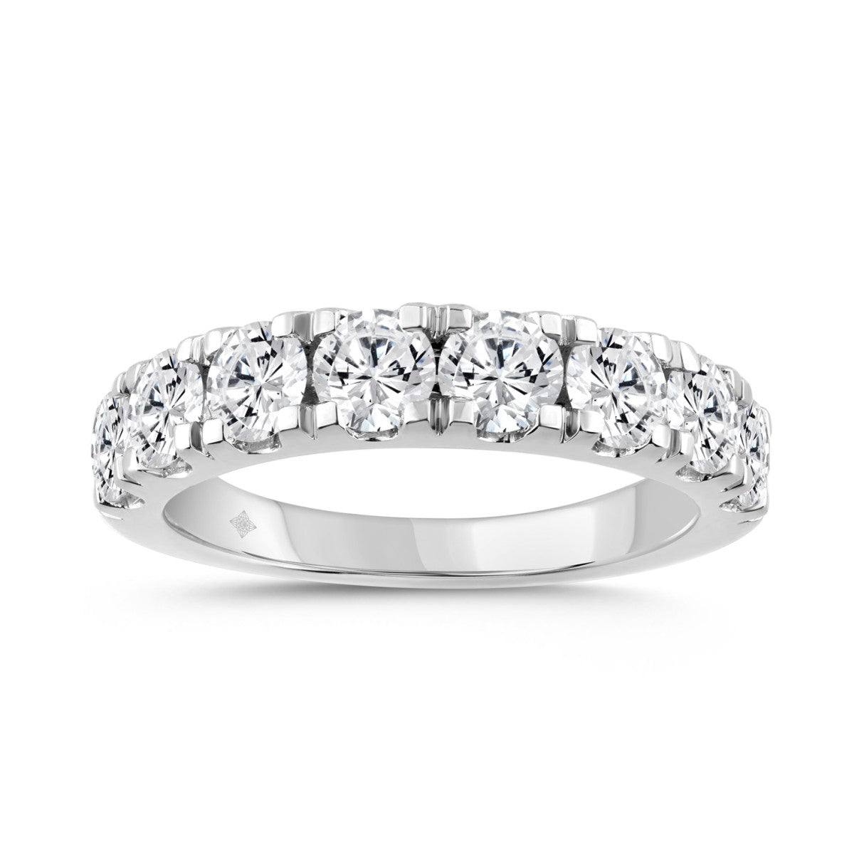 14K WHITE GOLD GOLD 2.00CT ROUND DIAMOND LADIES BAND