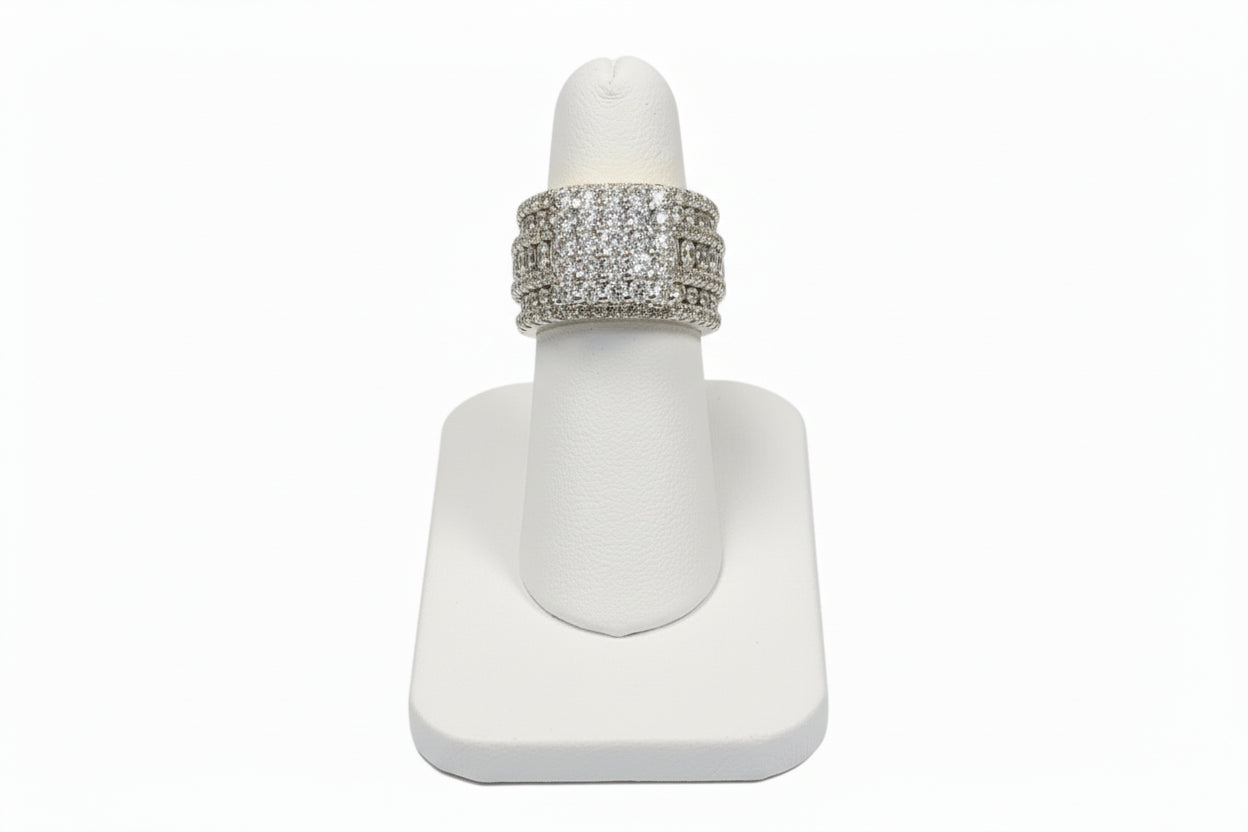 10k Yellow Gold Princess Cut Cluster DIAMOND 5.1CTW Ring