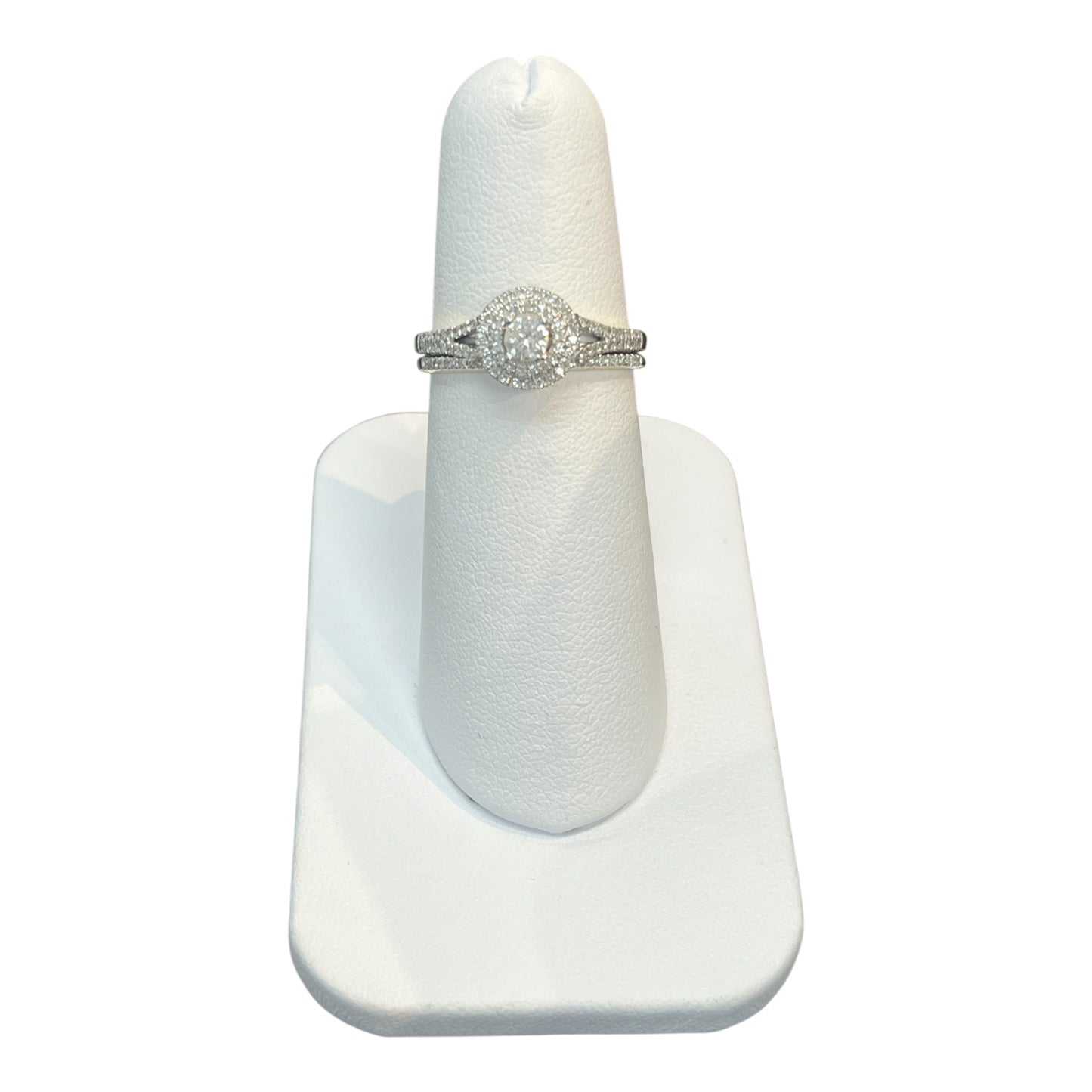 10k Yellow Gold Round DIAMOND 0.40CTW Cluster Bridal Set