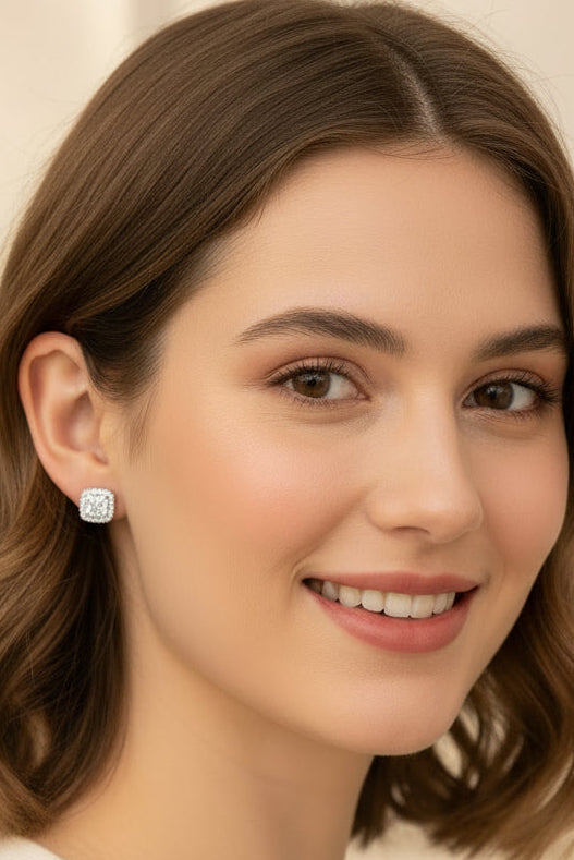 10k Yellow Gold Cushion Cut Cluster DIAMOND 0.35CTW
