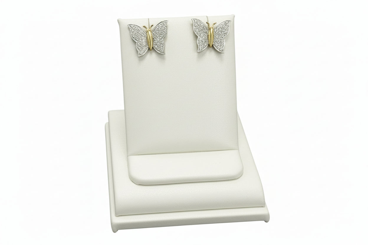 10k Yellow Gold Butterfly DIOAMOND 0.25CTW Earings