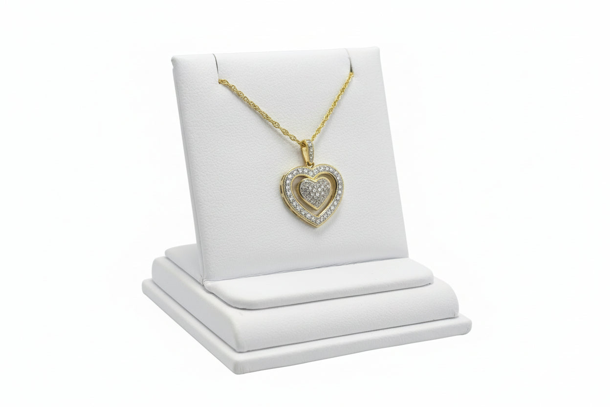 10k Yellow Gold Heart DIAMOND 0.50CTW Necklace
