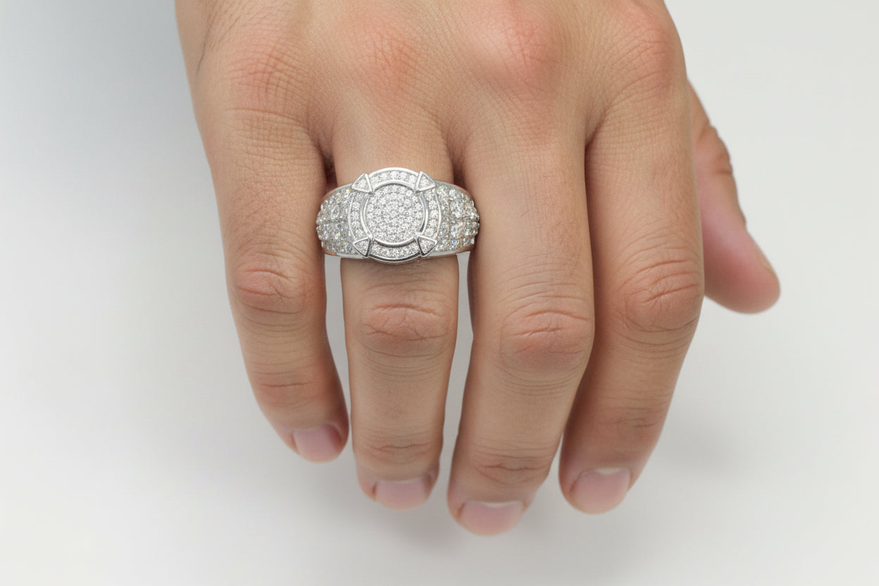 925 Silver Round Moissanite 2.00CTW Ring