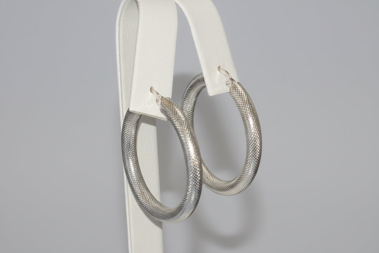 14k WG Hoops
