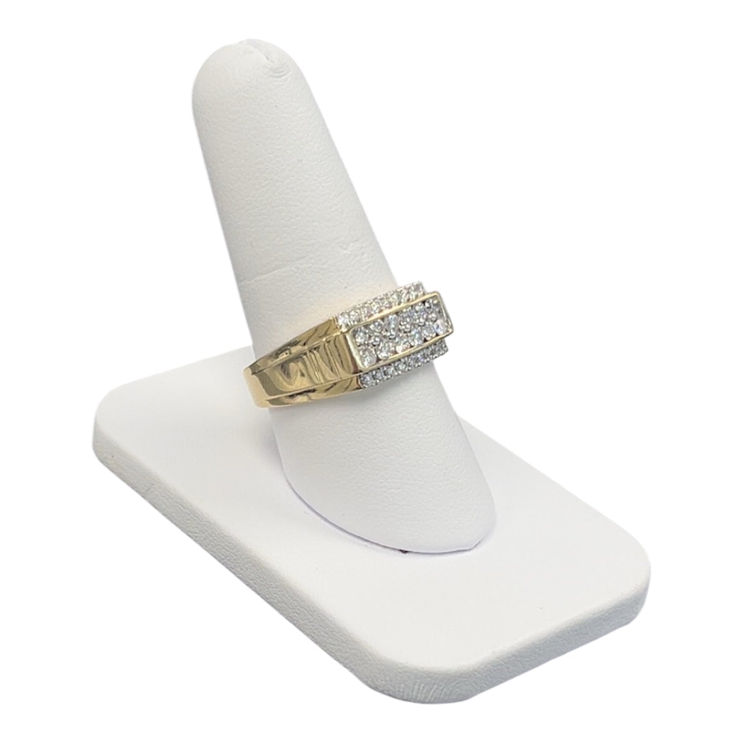 14k Yellow Gold LAB Mens DIAMOND 1.00CTW Band