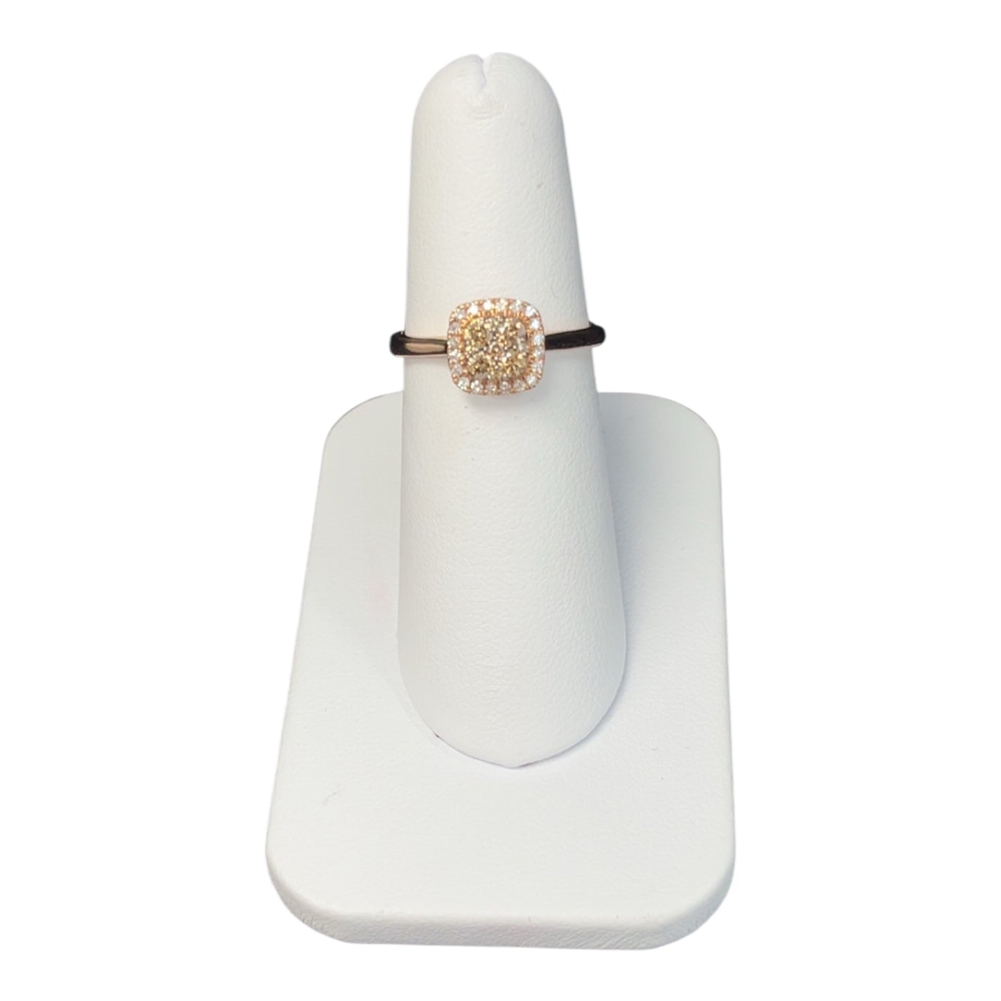 14k Rose Gold Princess Cut Cluster DIAMOND 0.33CTW Ring