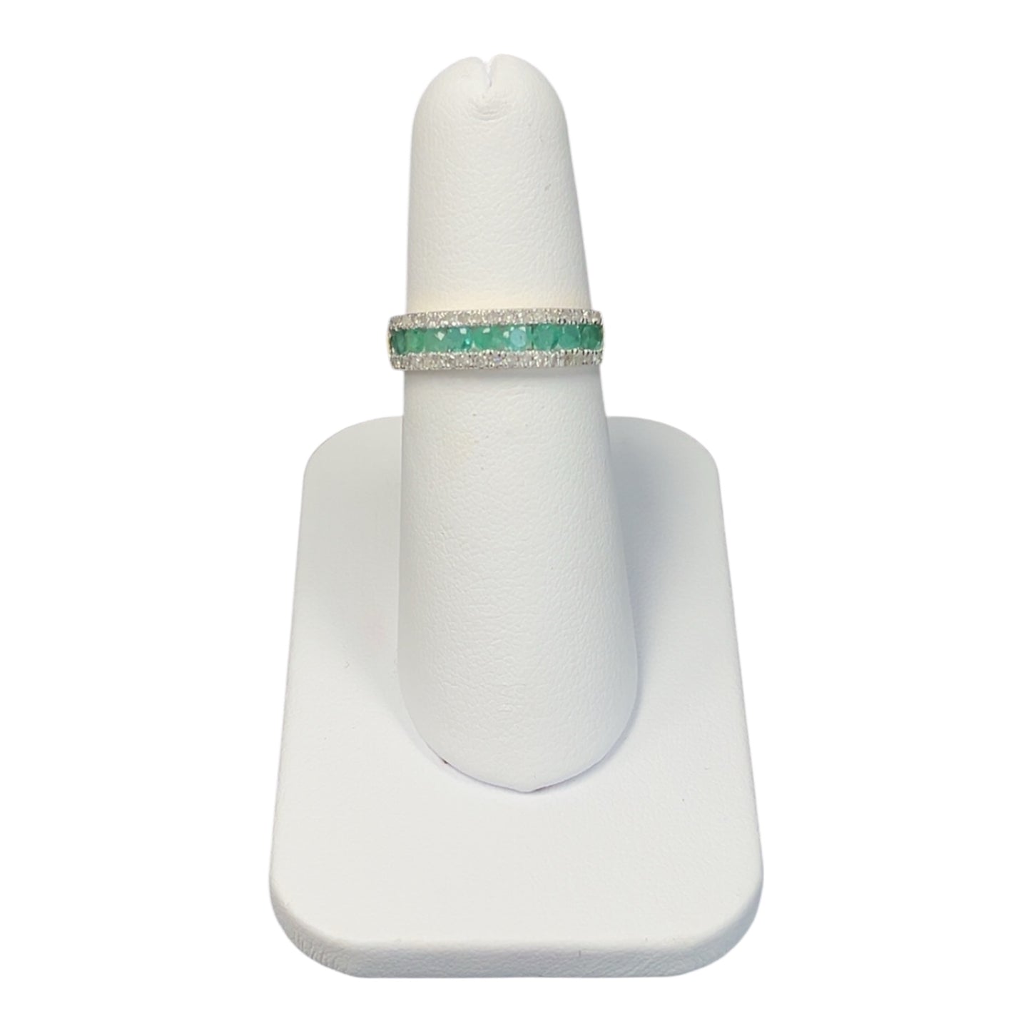 14K Yellow Gold Emerald DIAMOND 0.22CTW Birthstone (EM 0.54CT) Ring