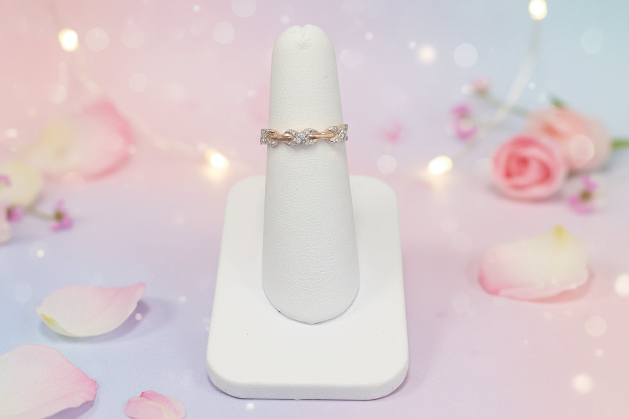 10k Rose Gold DIAMOND 0.10CTW Infinity Band