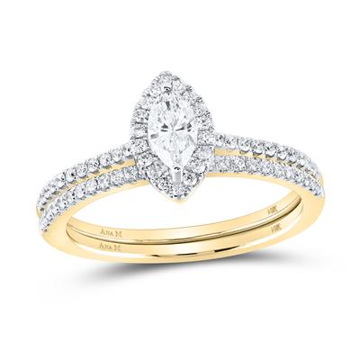 5/8CTW-DIA ANA M 1/3CT-CMQ BLIS BRDL SET 1 HALO CE