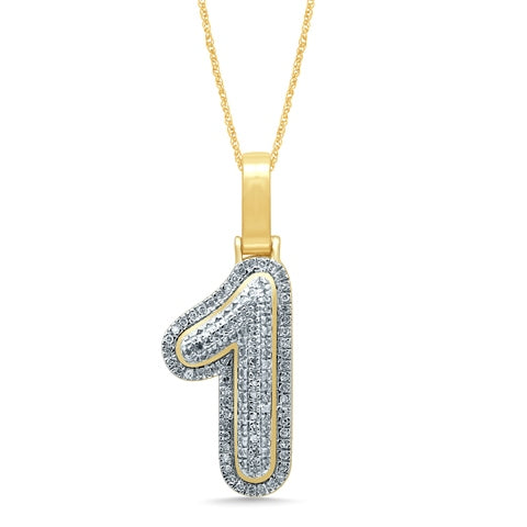 10KT 0.20-0.23CT D-BUBBLE INITIAL "1"