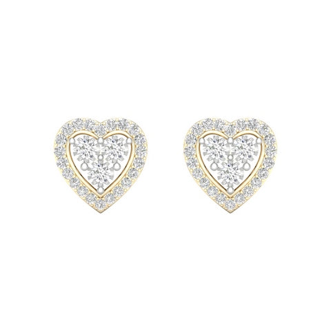 10K 0.16CT D-HEART EARRINGS