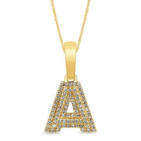 10KT 0.11-0.14CT D-MICROPAVE INITIAL "A"