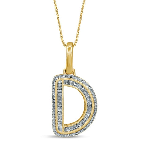 10KT 0.41- 0.51CT D-BAGUETTES INITIAL " D "
