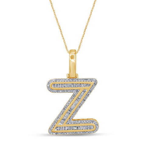 10K 0.51-0.57CT D-BAGUETTE INITIAL " Z "