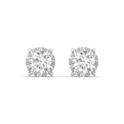 10KT 0.15CT D-EARRINGS