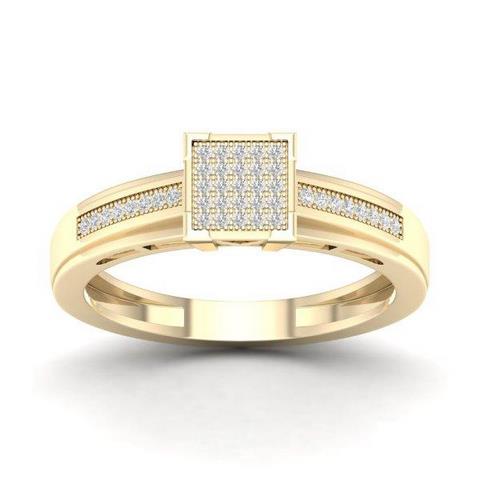10K 0.10CT D-LADIES MICROPAVE RINGS