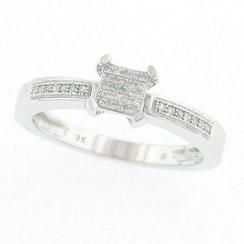 10K 0.12CT D-LADIES MICROPAVE RINGS