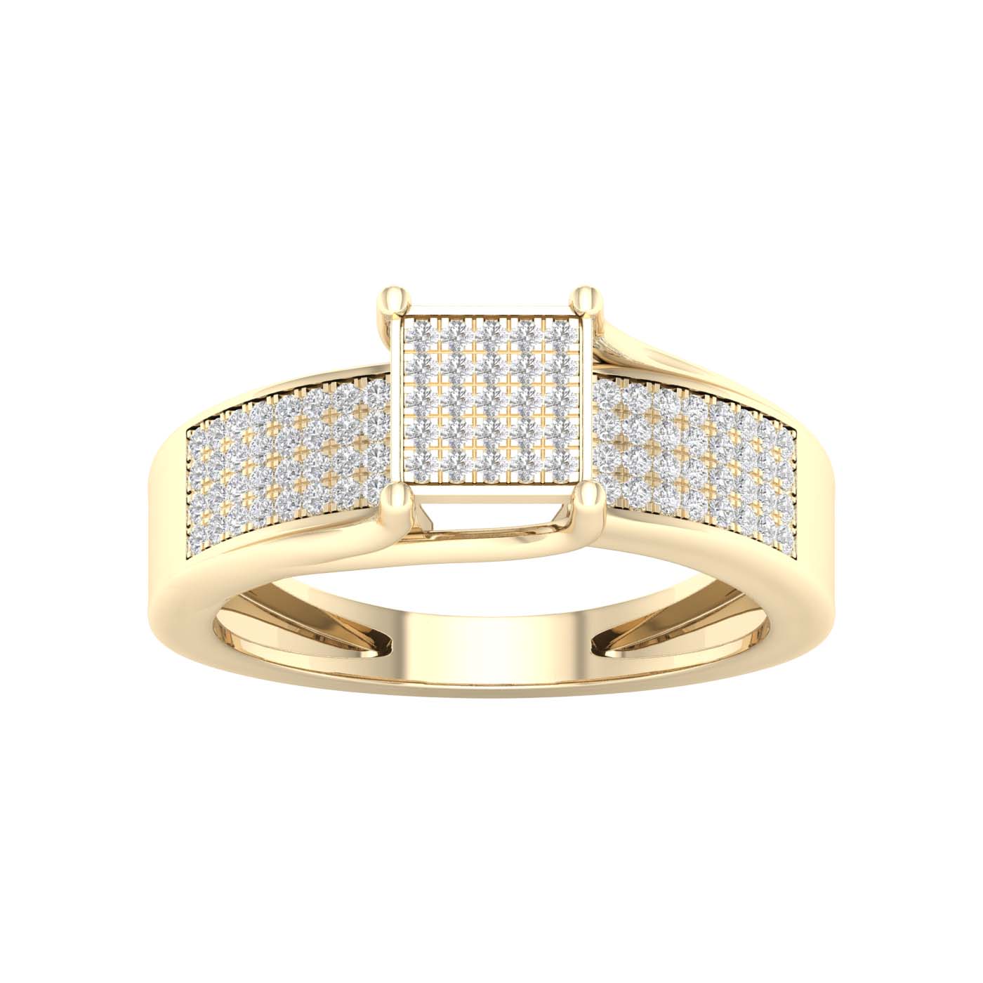10K 0.25CT D-LADIES MICROPAVE RINGS