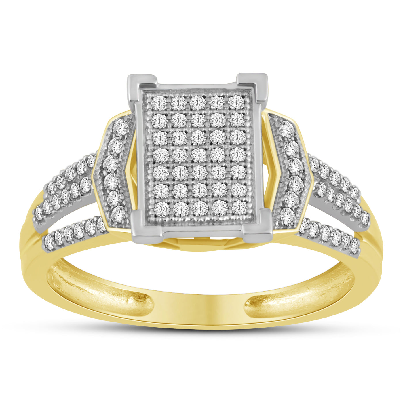 10K 0.25CT D-LADIES MICROPAVE RINGS