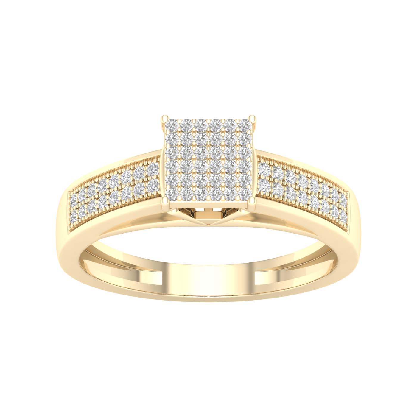 10K 0.25CT D-LADIES MICROPAVE RINGS