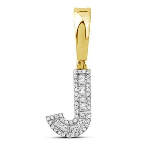 10K 0.27CT D-BAGUETTE INITIAL "J"