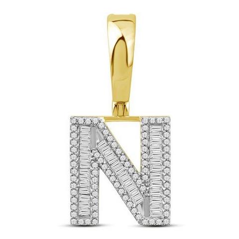 10K 0.52CT D-BAGUETTE INITIAL "N"
