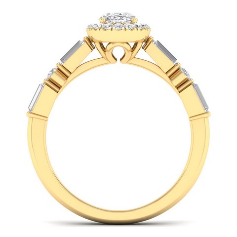 14K 0.88CT D-CERTIFIED RING