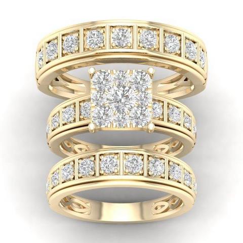 10KT 1.75CT D- LADIES RING