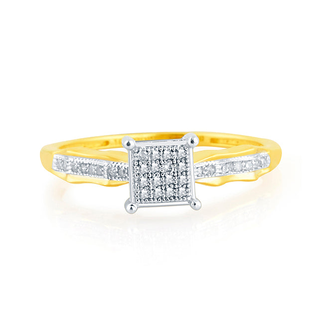 10K 0.10CT D-LADIES MICROPAVE RINGS