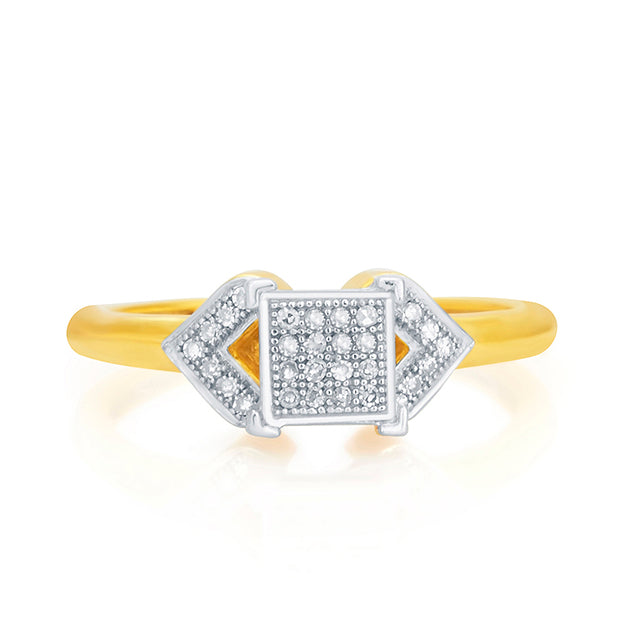 10K 0.10CT D-LADIES MICROPAVE RINGS