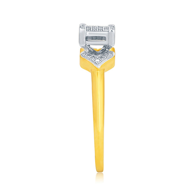 10K 0.10CT D-LADIES MICROPAVE RINGS
