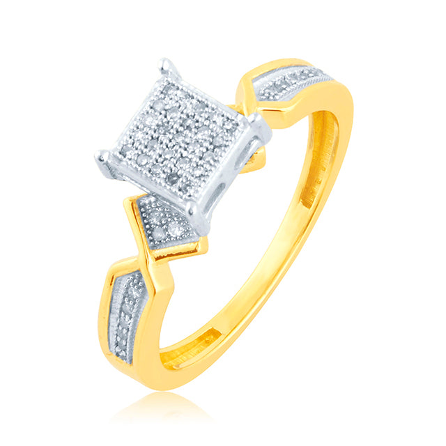 10K 0.14CT D-LADIES MICROPAVE RINGS