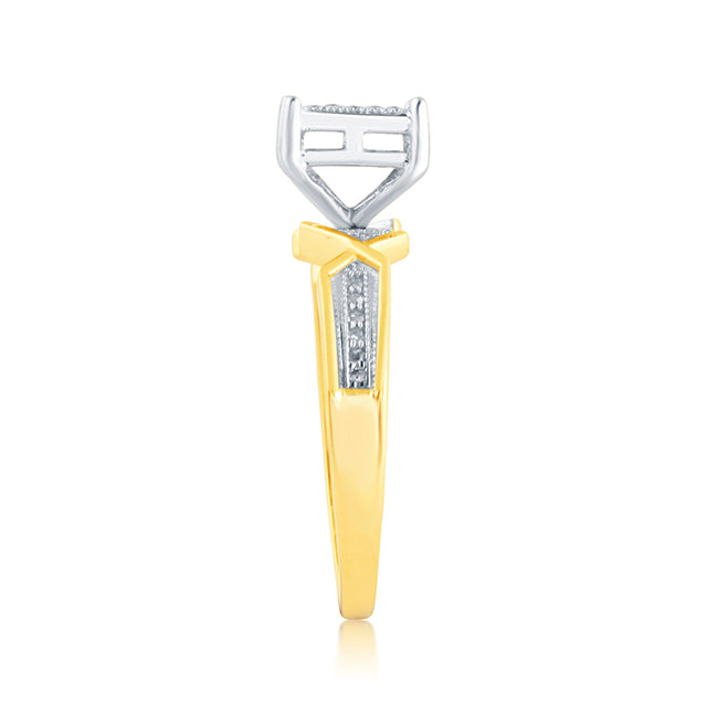 10K 0.14CT D-LADIES MICROPAVE RINGS