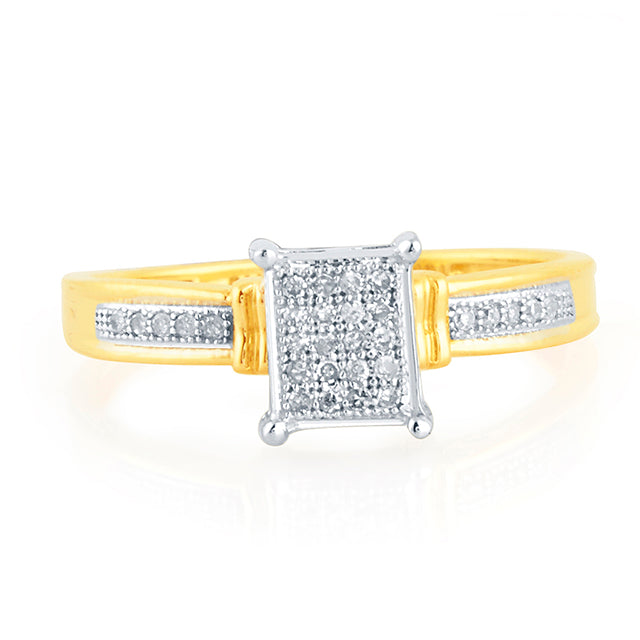 10K 0.10CT D-LADIES MICROPAVE RINGS