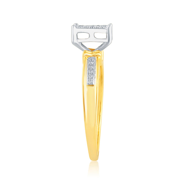 10K 0.10CT D-LADIES MICROPAVE RINGS