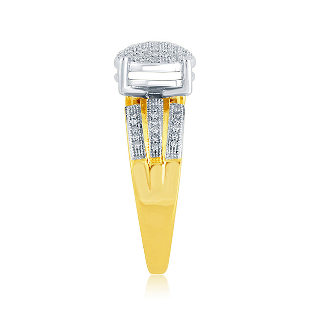 10K 0.25CT D-LADIES MICROPAVE RINGS