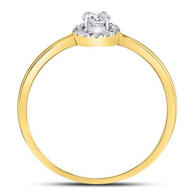 10K WHITE GOLD OVAL DIAMOND HALO BRIDAL ENGAGEMENT RING 1/3 CTTW