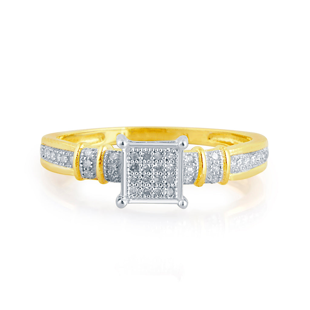 10K 0.10CT D-LADIES MICROPAVE RINGS