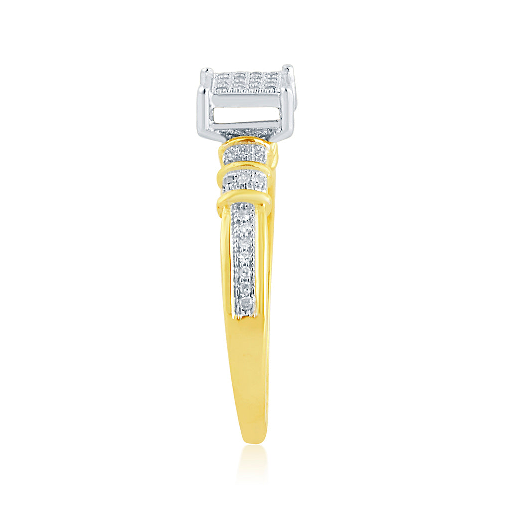 10K 0.10CT D-LADIES MICROPAVE RINGS