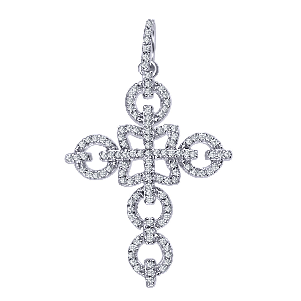 10K 0.23-0.26CT D-CROSS CHARM