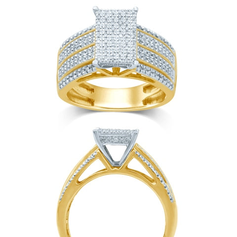 10K 0.31-0.37CT D-LADIES MICROPAVE RINGS