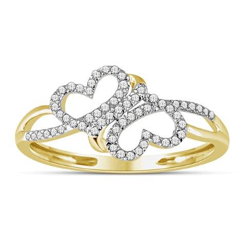 10K 0.15CT D-LADIES RINGS "HEART"