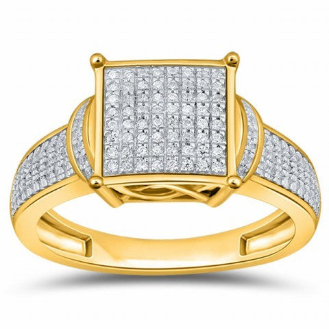 10K 0.28-0.33CT D-LADIES MICROPAVE RINGS