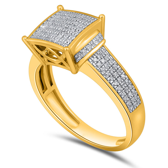 10K 0.28-0.33CT D-LADIES MICROPAVE RINGS