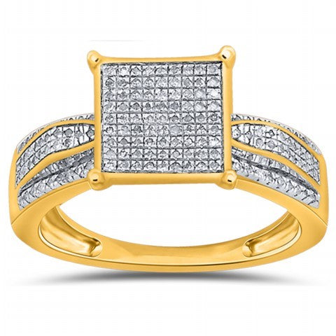 10K 0.22-0.28CT D-LADIES MICROPAVE RINGS