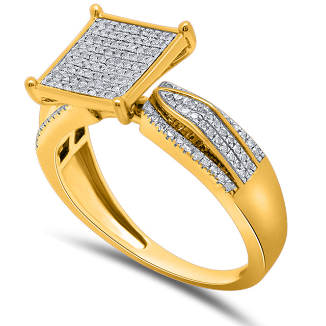 10K 0.22-0.28CT D-LADIES MICROPAVE RINGS