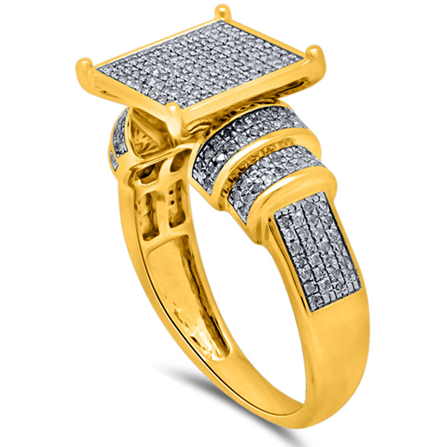 10K 0.34-0.39CT D-LADIES MICROPAVE RINGS