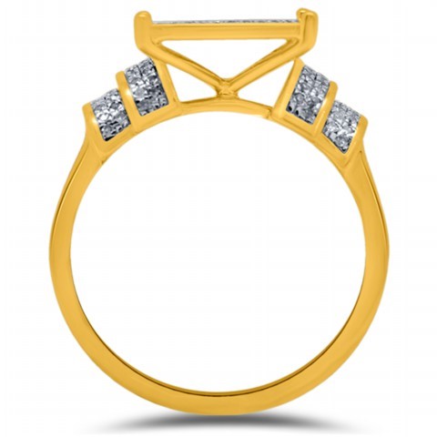 10K 0.34-0.39CT D-LADIES MICROPAVE RINGS