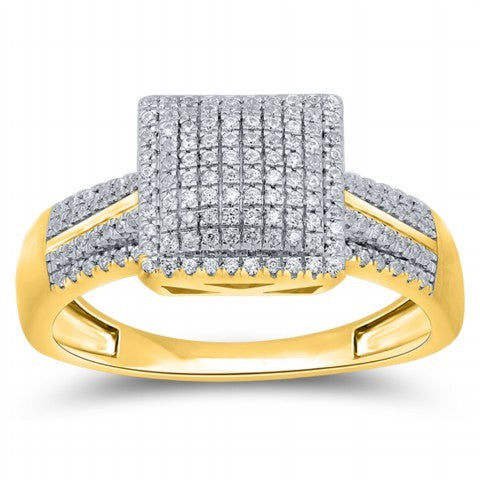 10K 0.29-0.34CT D-LADIES MICROPAVE RINGS