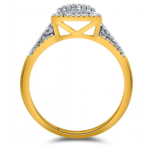 10K 0.29-0.34CT D-LADIES MICROPAVE RINGS